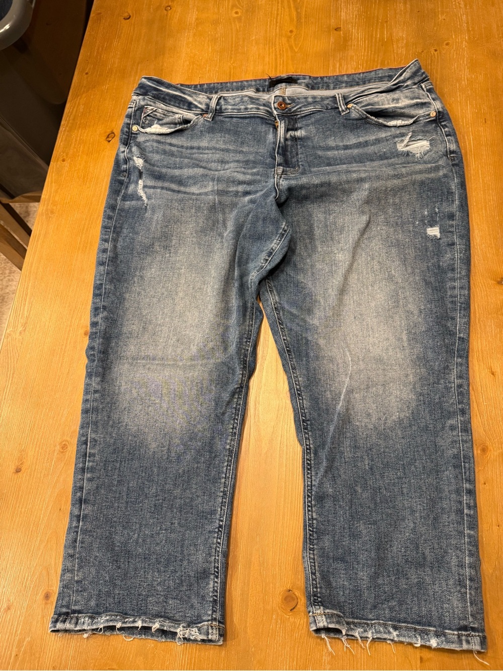 Women’s Edgely Distressed Blue Denim Jeans